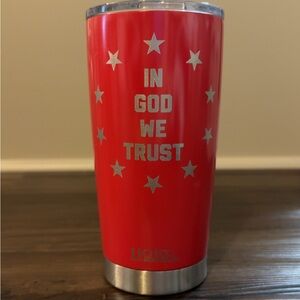 Liberty Red Tumbler with Silver Accents